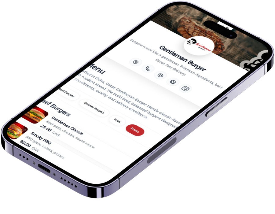 Screenshot of a store page in mobile view